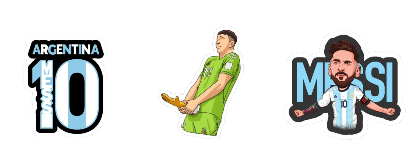 Plantilla stickers ARG